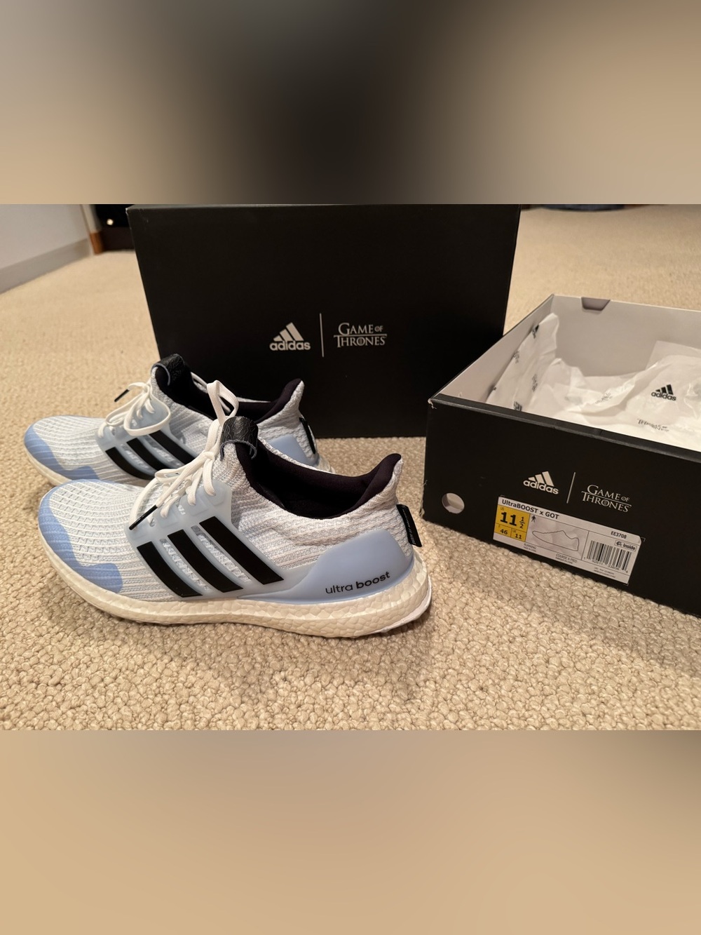 The Game of Thrones x adidas UltraBoost 4.0 'White Walkers” (Style Code: EE3708)